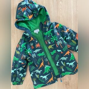 Toddler Dinosaur Waterproof Rain Jacket, 3T
